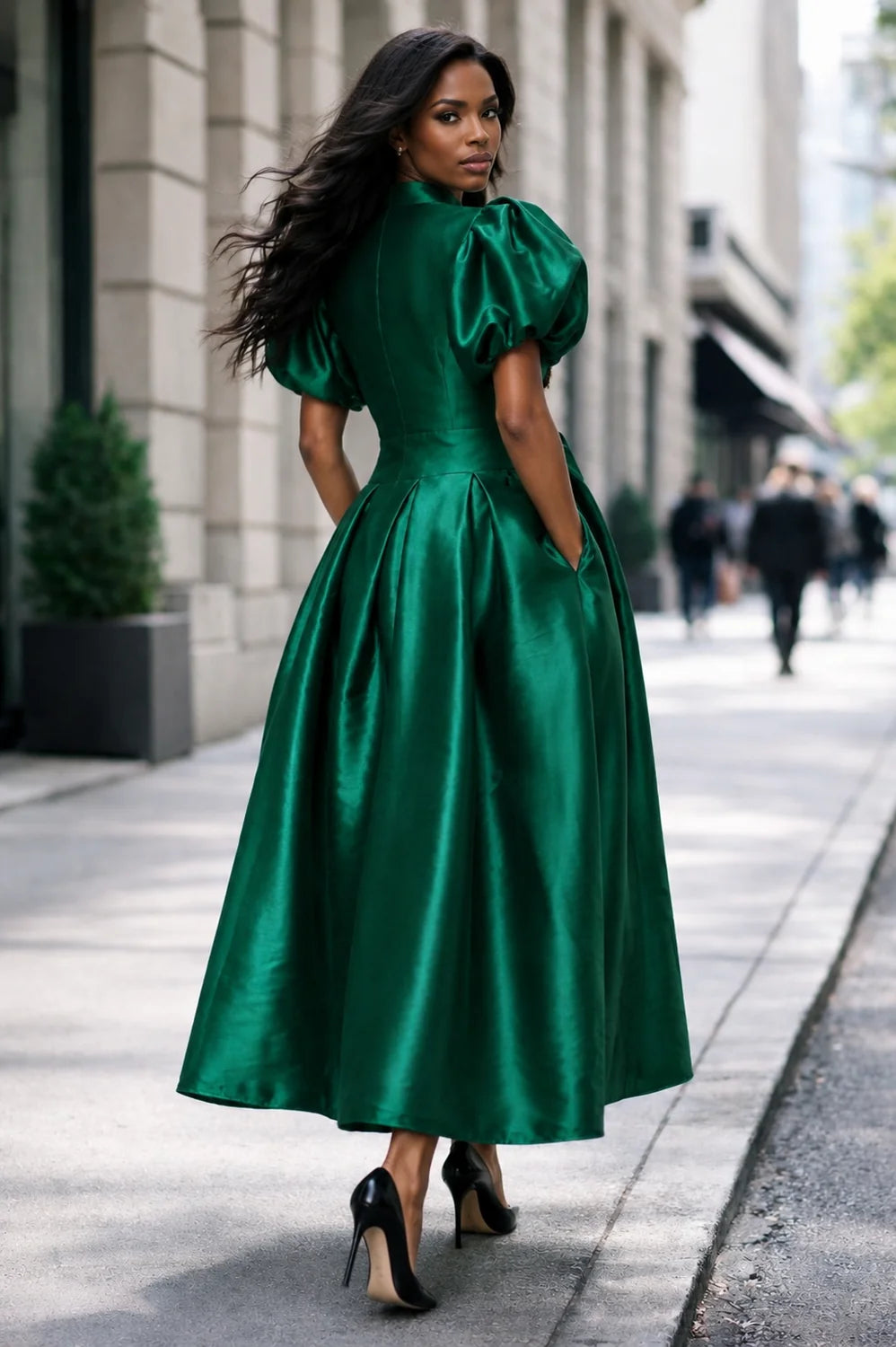 The Emerald Rose Mikado Maxi Dress