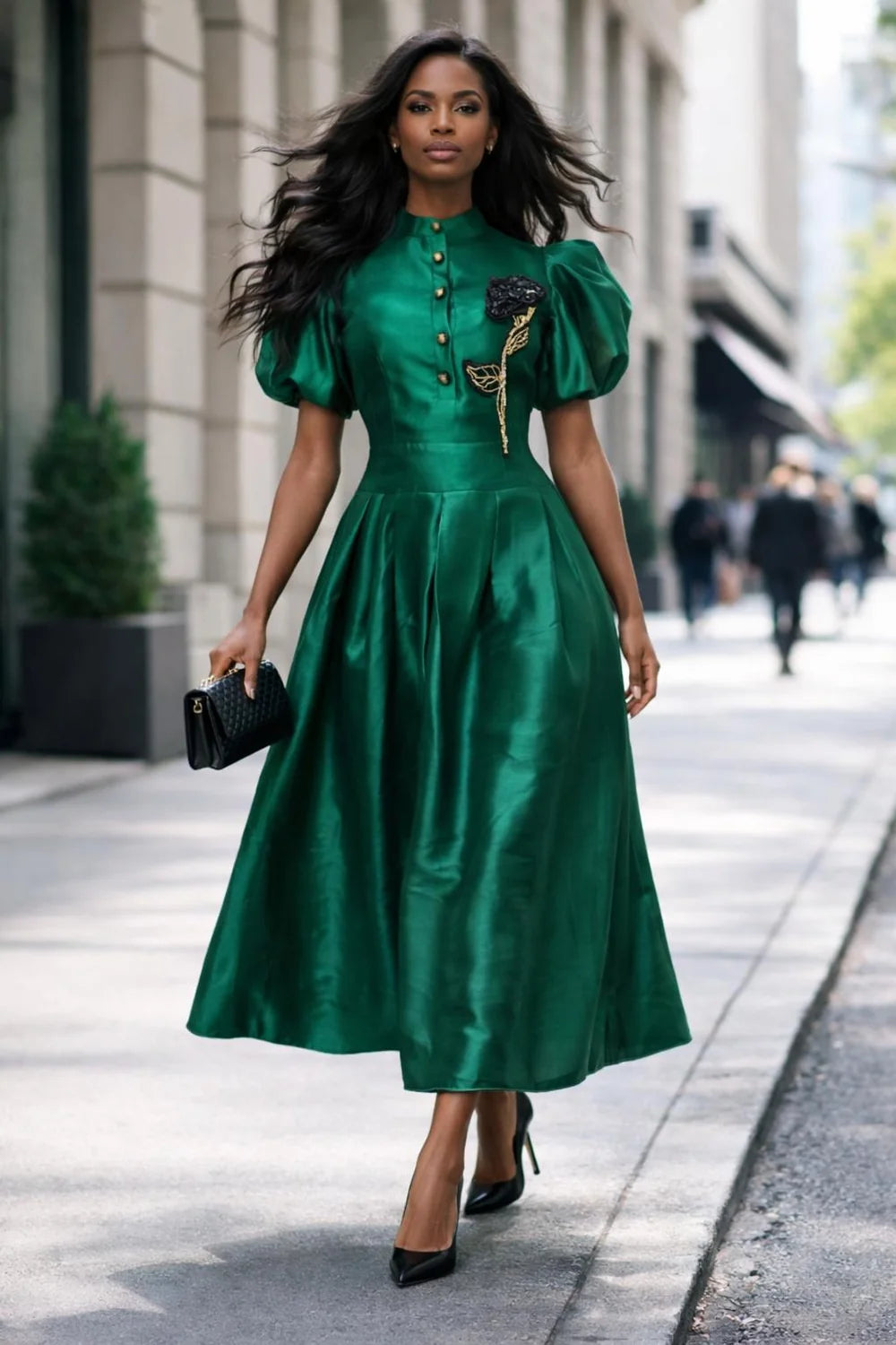 The Emerald Rose Mikado Maxi Dress