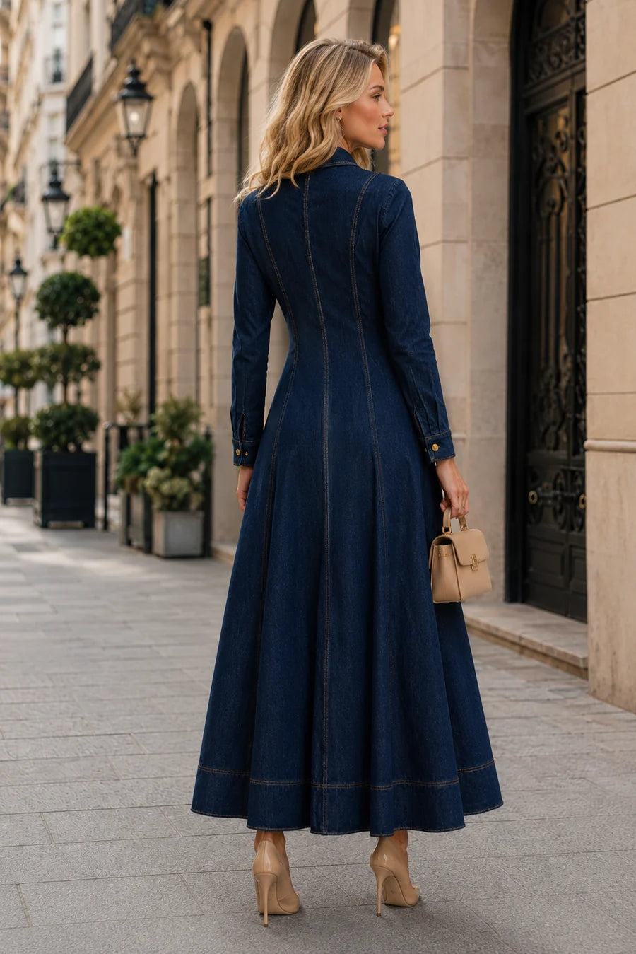 The Madison Denim Maxi Dress