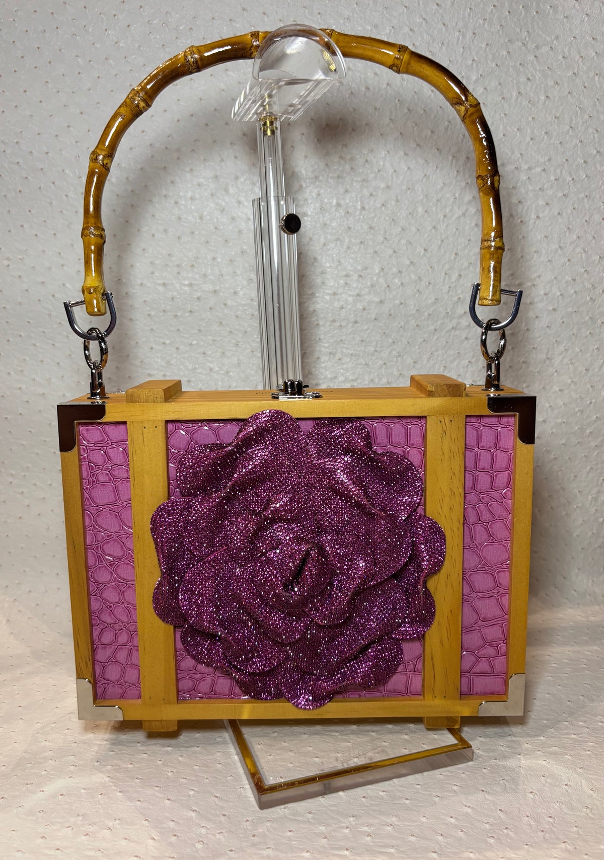 Gurhka Fuchsia Birch Cigar Box Handbag