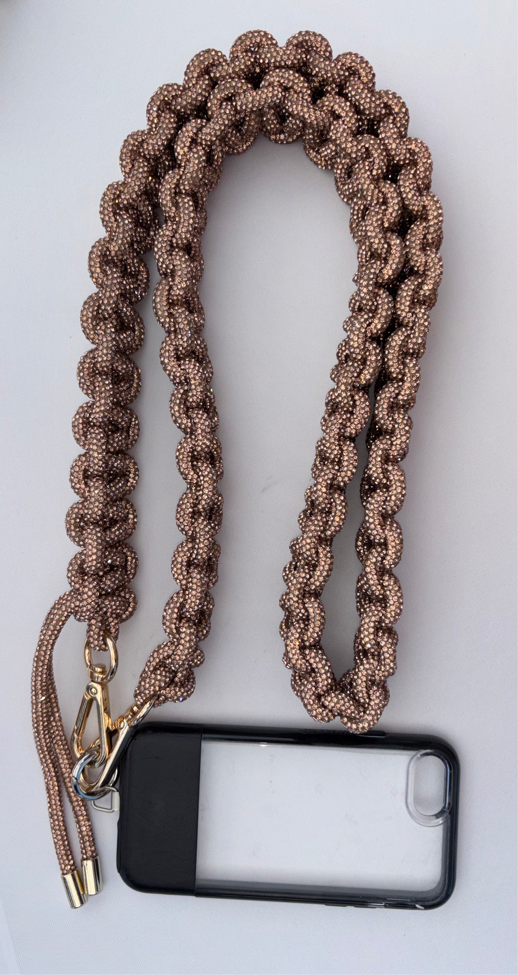 Jumbo Braided Rhinestone Lanyard