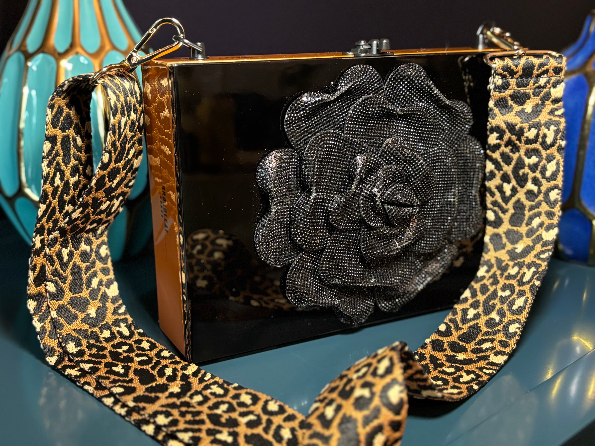 Camacho Cheetah Cigar Box Handbag
