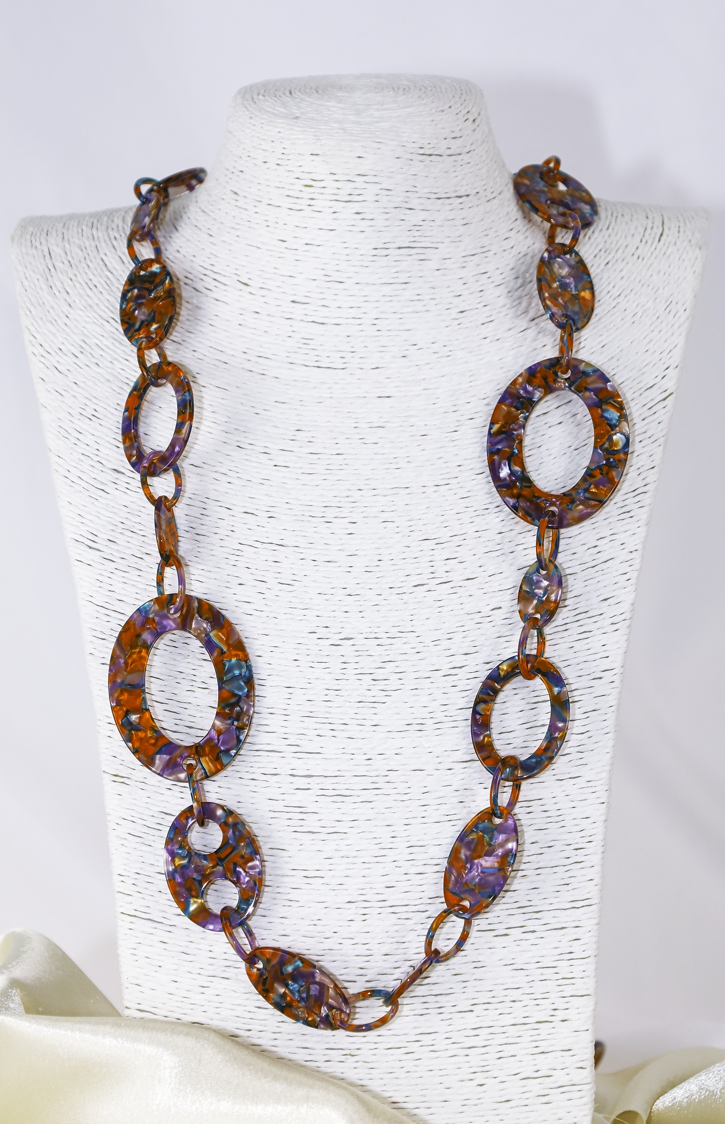 Turquoise, Orange, Purple Resin