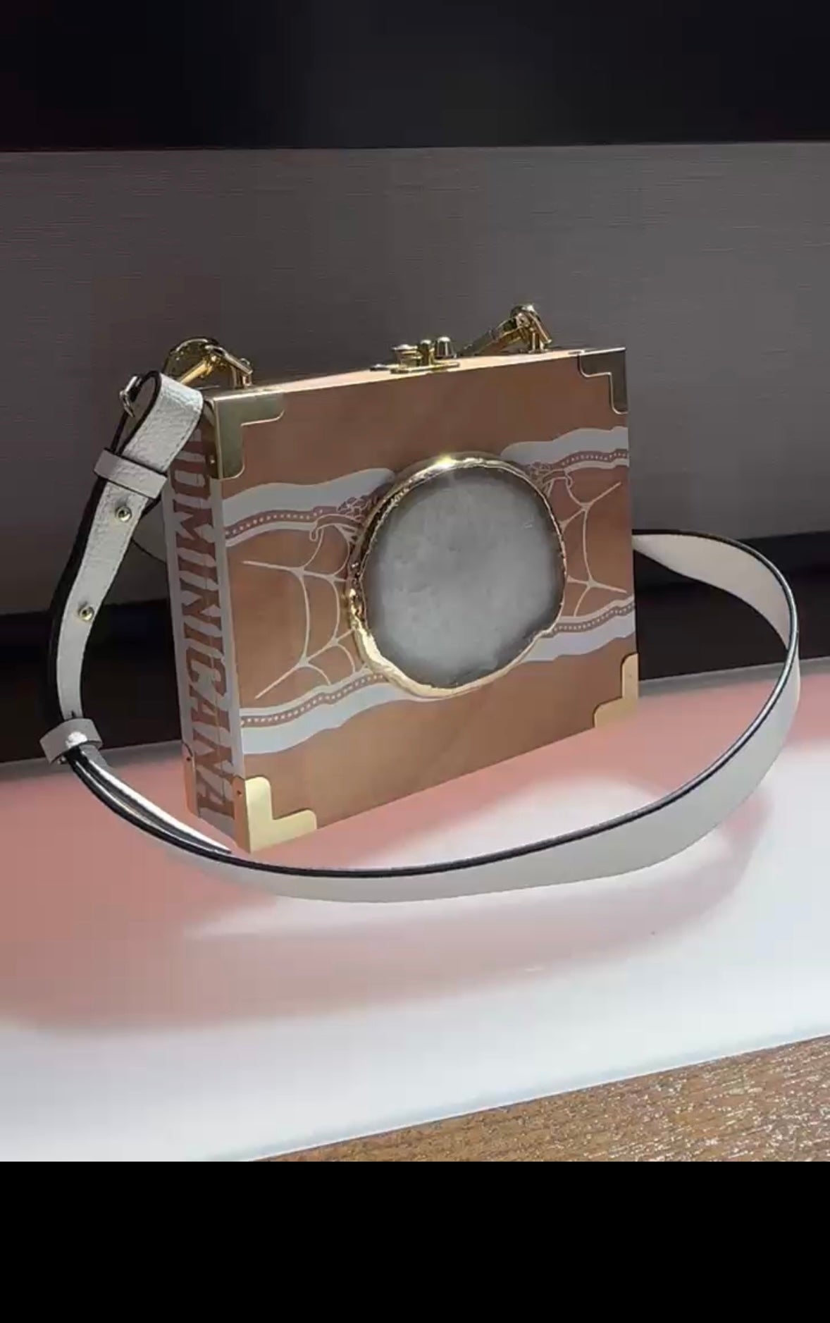 White Dominicana Cigar Box Handbag