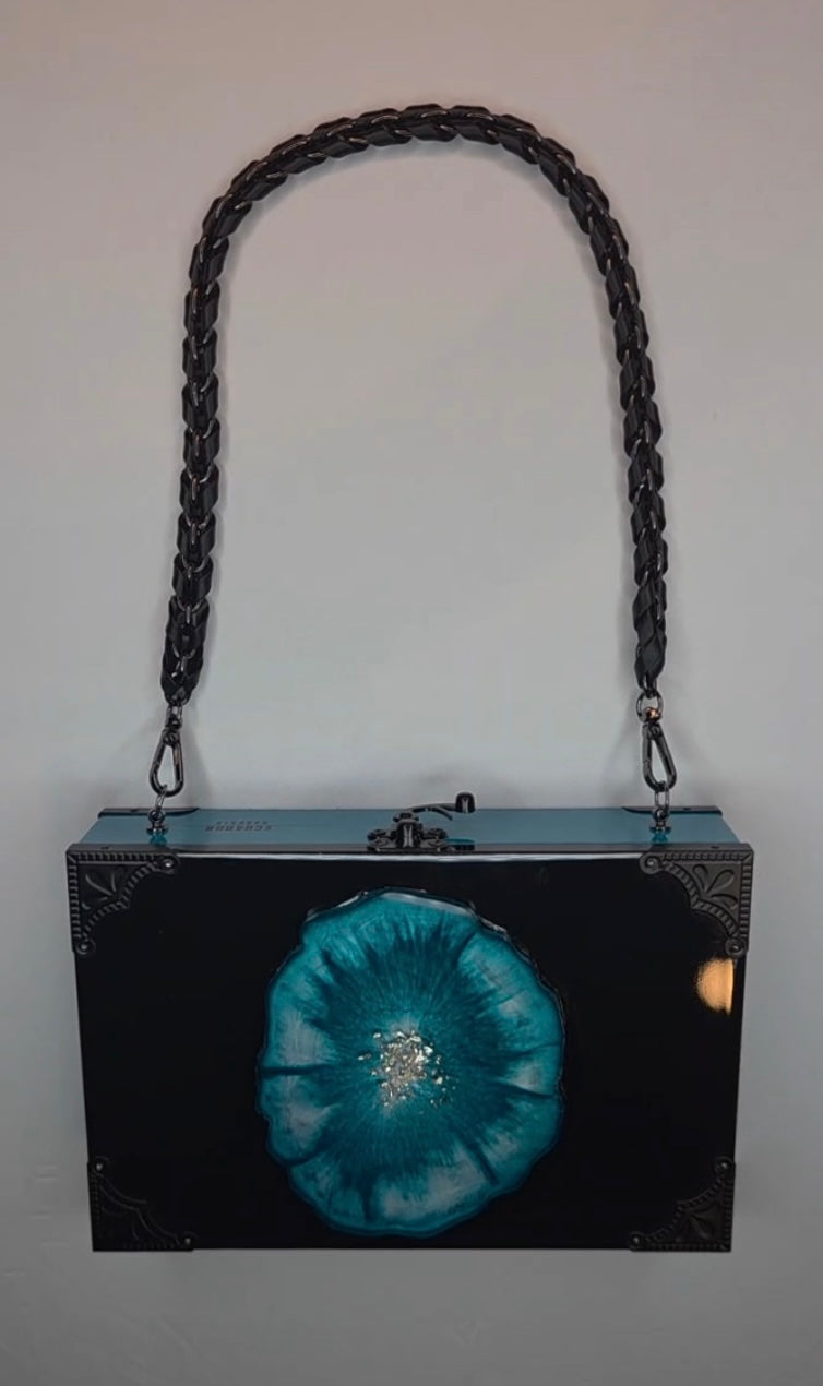 Camacho Turquoise Cigar Box Handbag