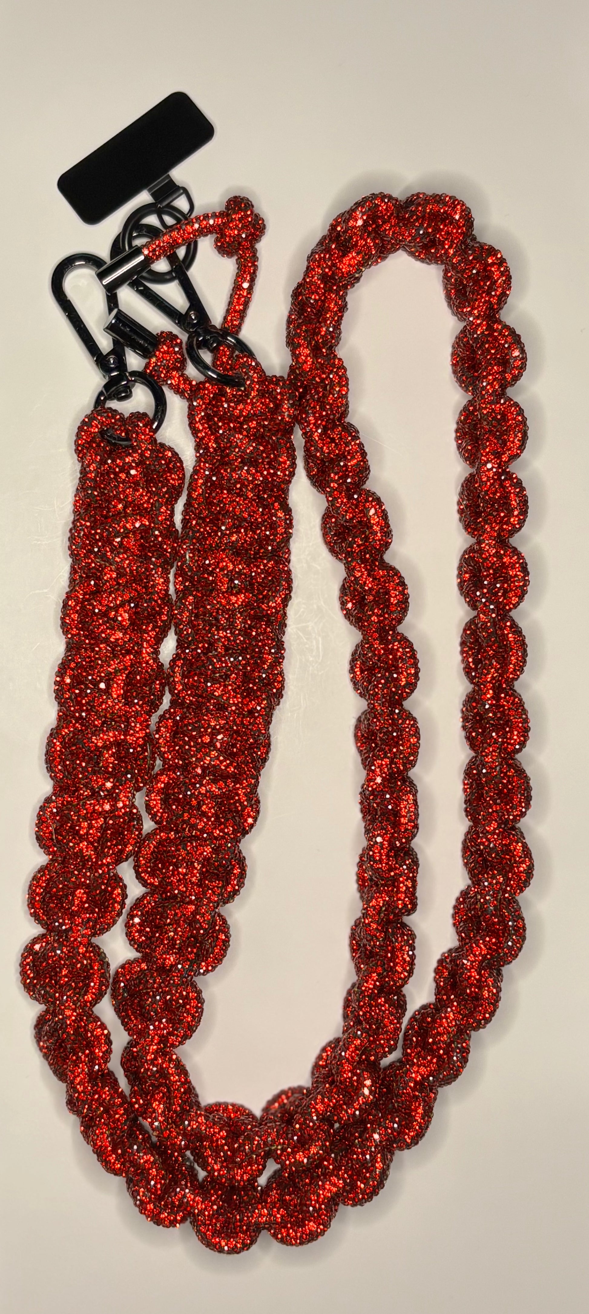 Jumbo Braided Rhinestone Lanyard