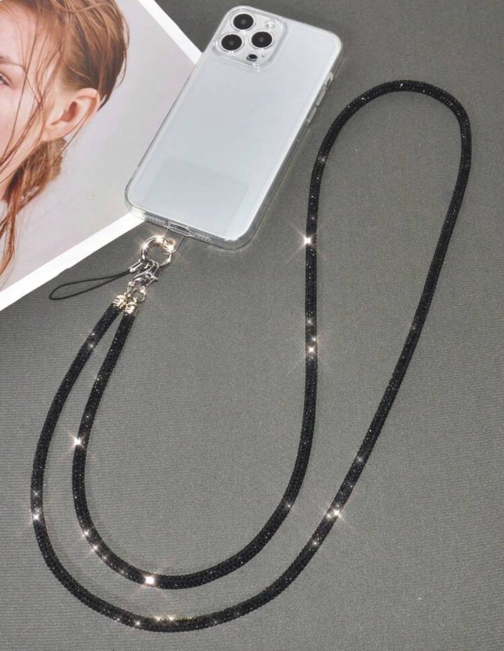 Rhinestone Phone Lanyard