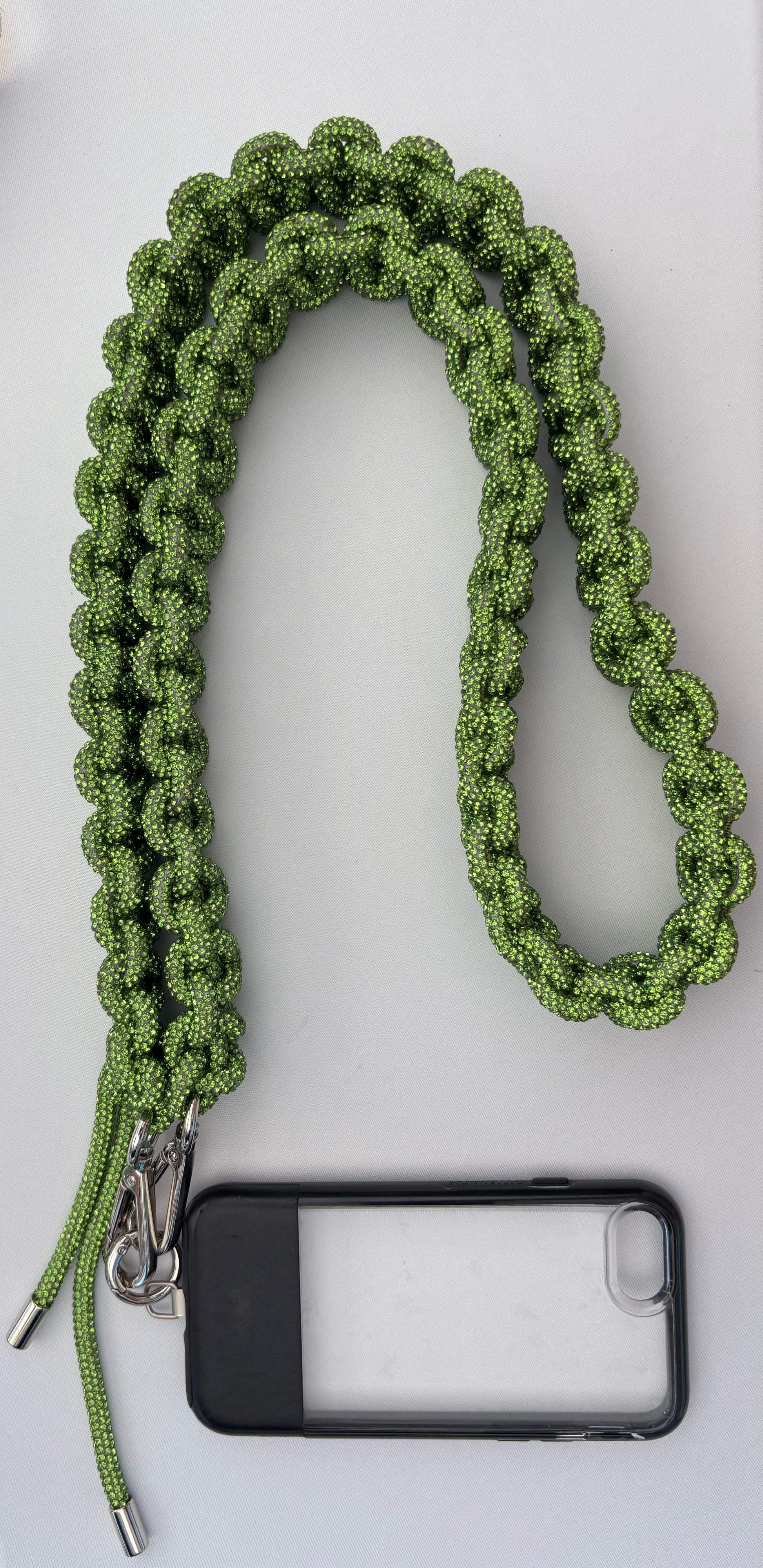 Jumbo Braided Rhinestone Lanyard