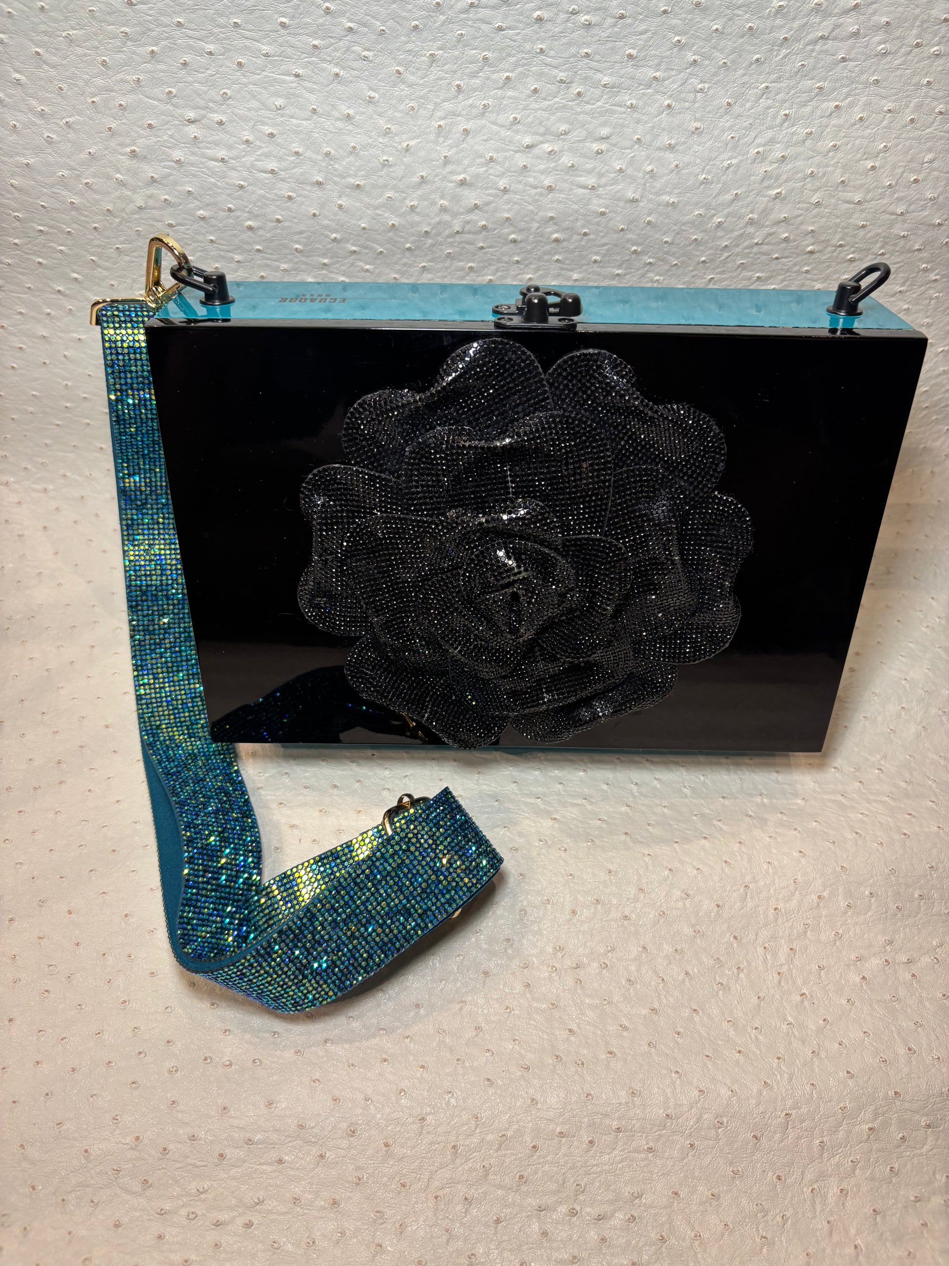 Camacho Turquoise with Turquoise Strap Cigar Box Handbag