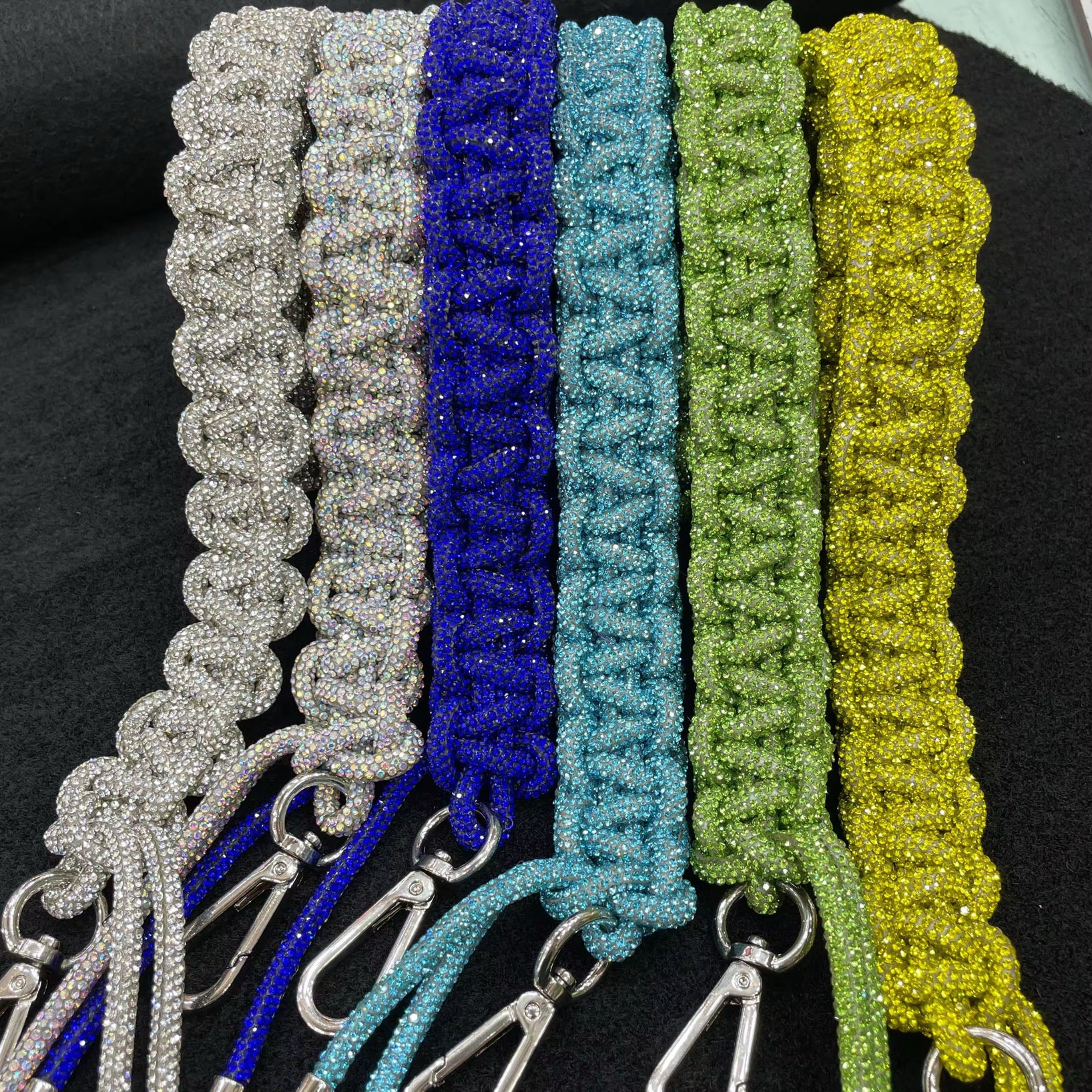 Mini Braided Rhinestone Lanyard