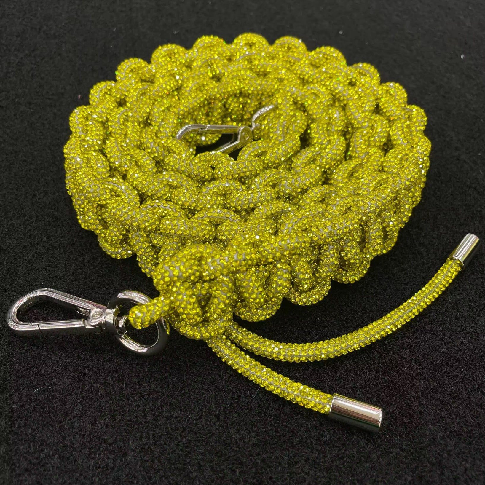 Mini Braided Rhinestone Lanyard