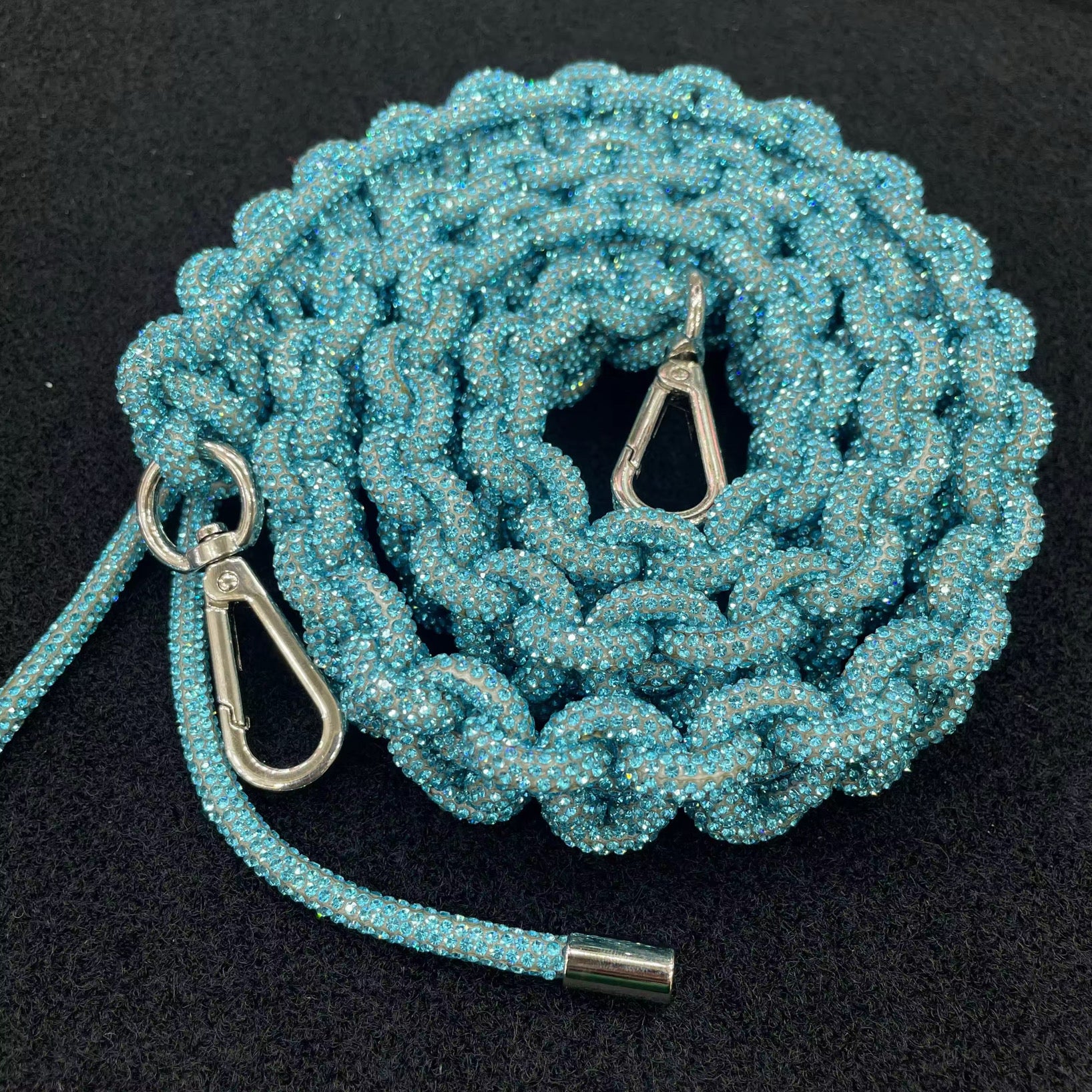 Mini Braided Rhinestone Lanyard