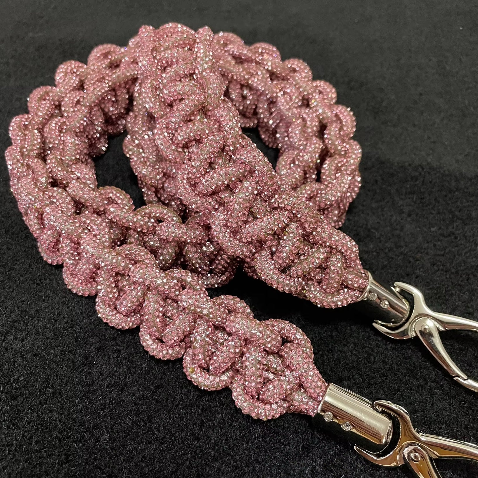 Jumbo Braided Rhinestone Lanyard