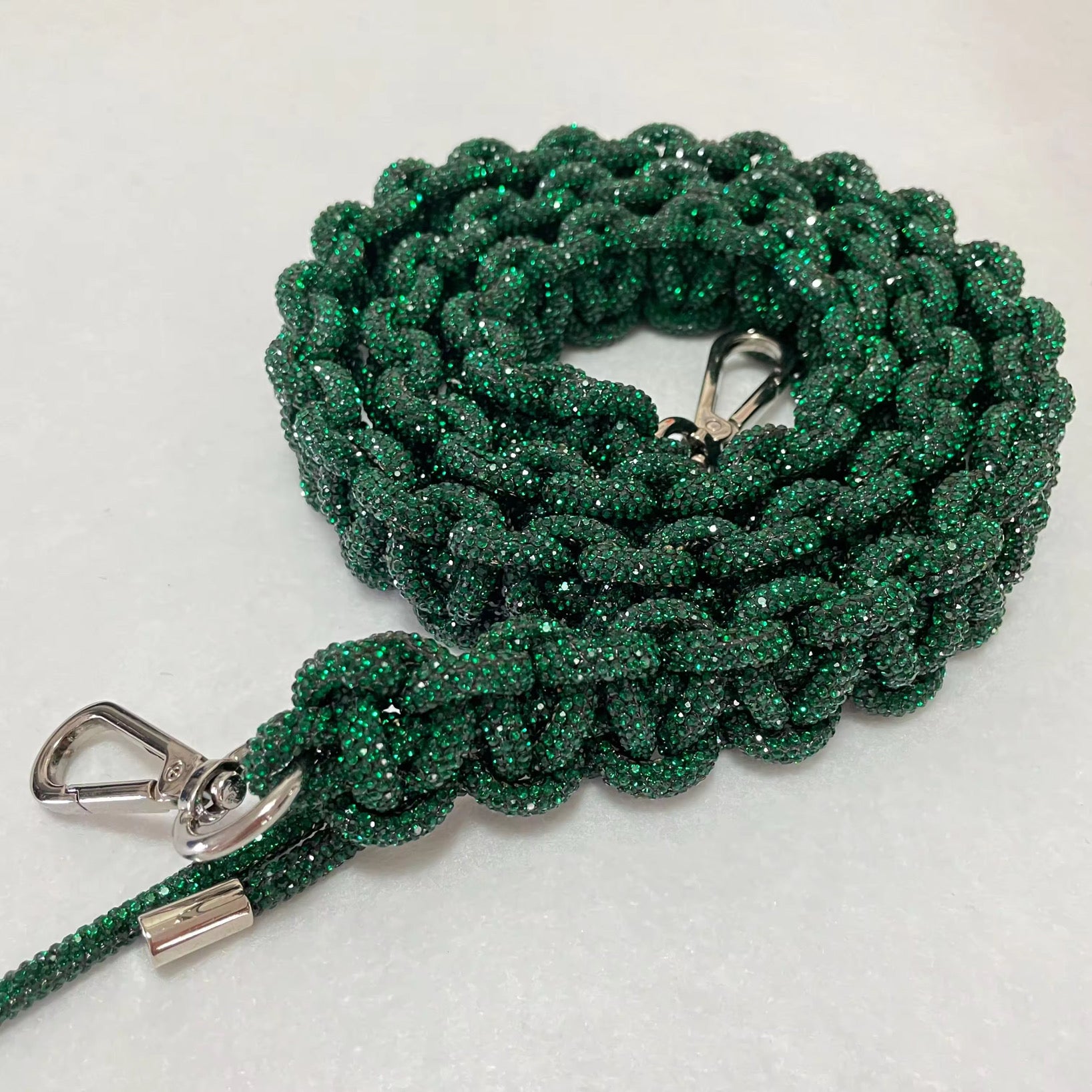 Mini Braided Rhinestone Lanyard