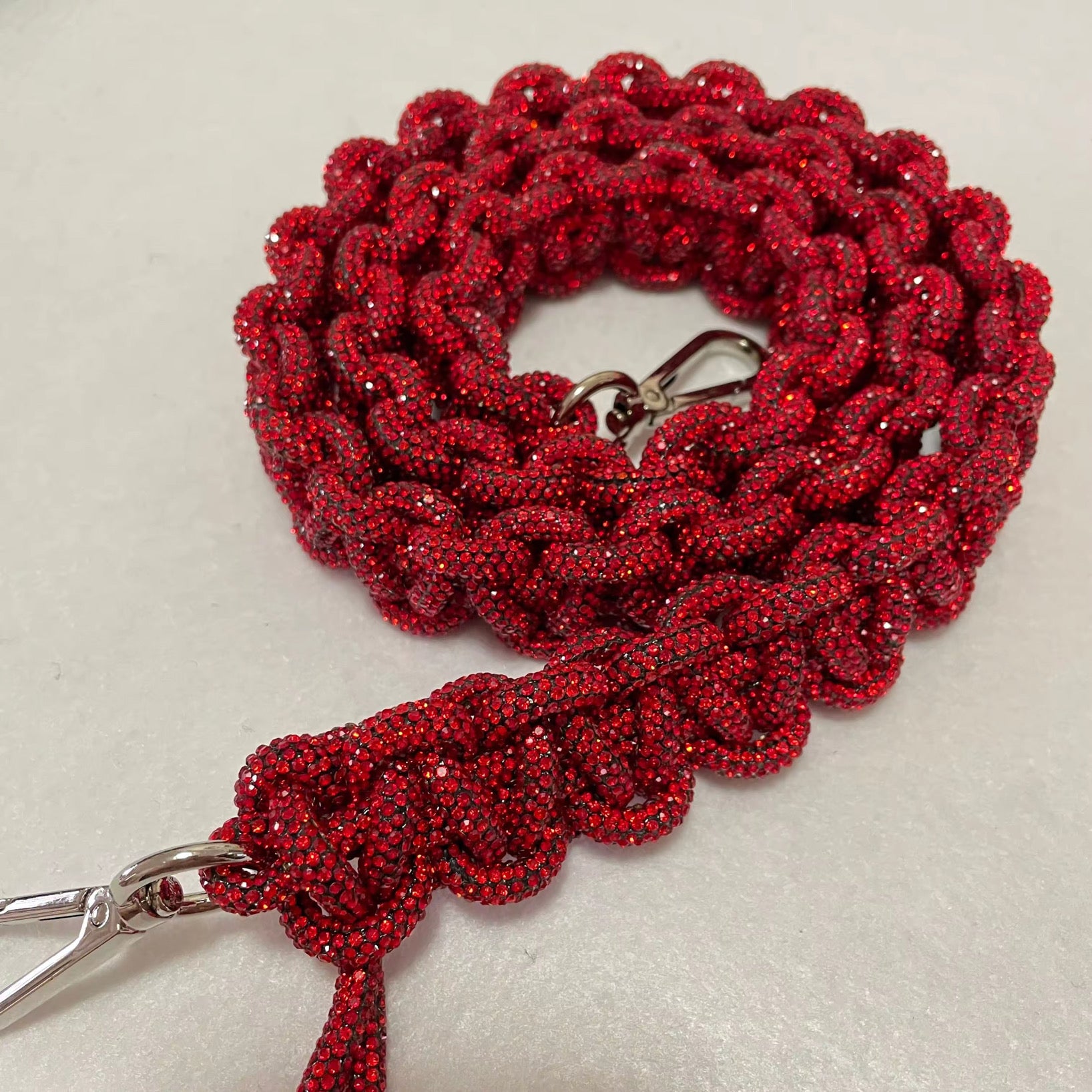 Mini Braided Rhinestone Lanyard
