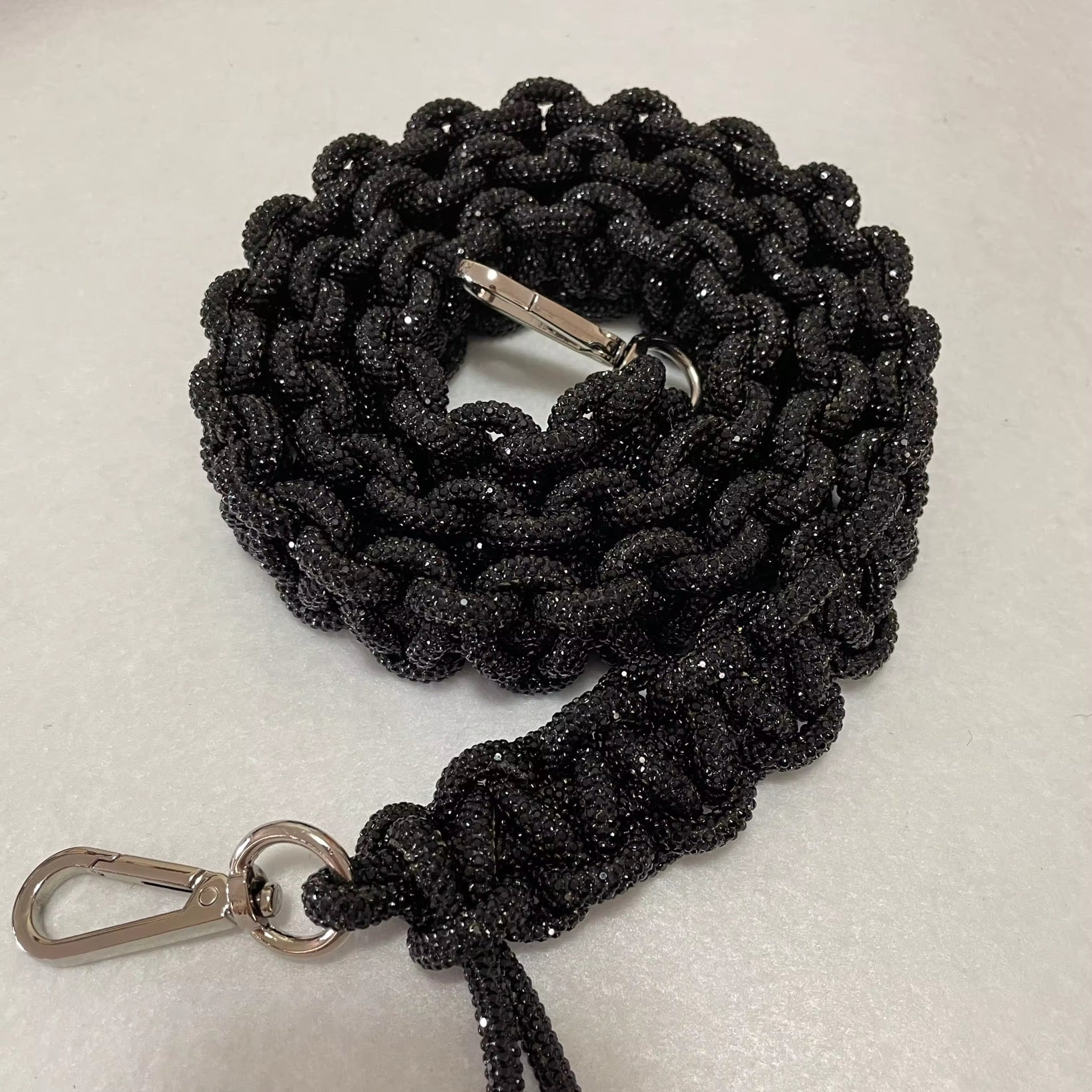 Jumbo Braided Rhinestone Lanyard