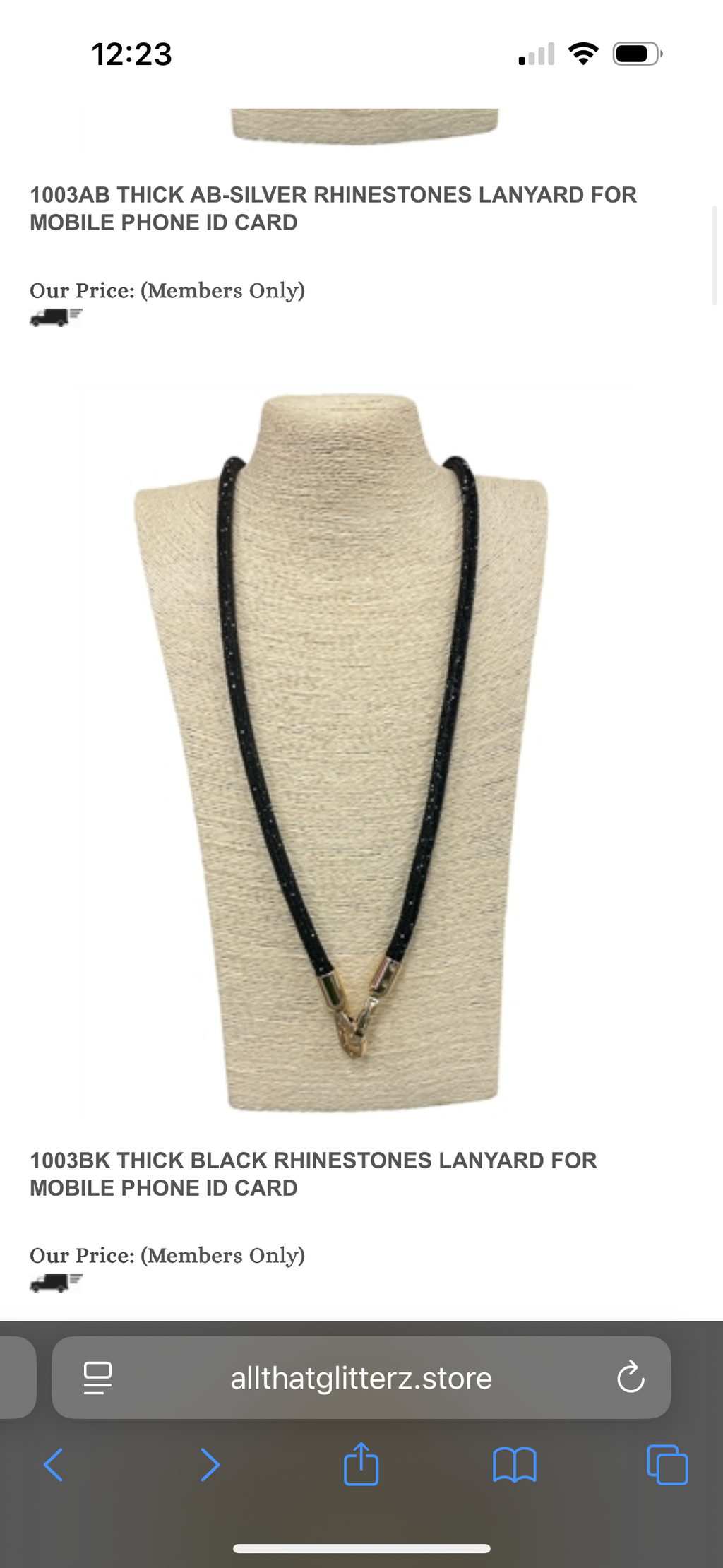 Rhinestone Phone Lanyard