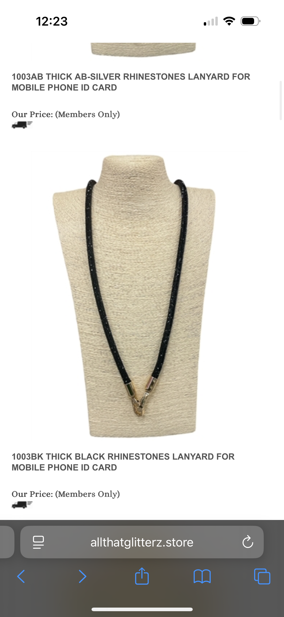 Rhinestone Phone Lanyard