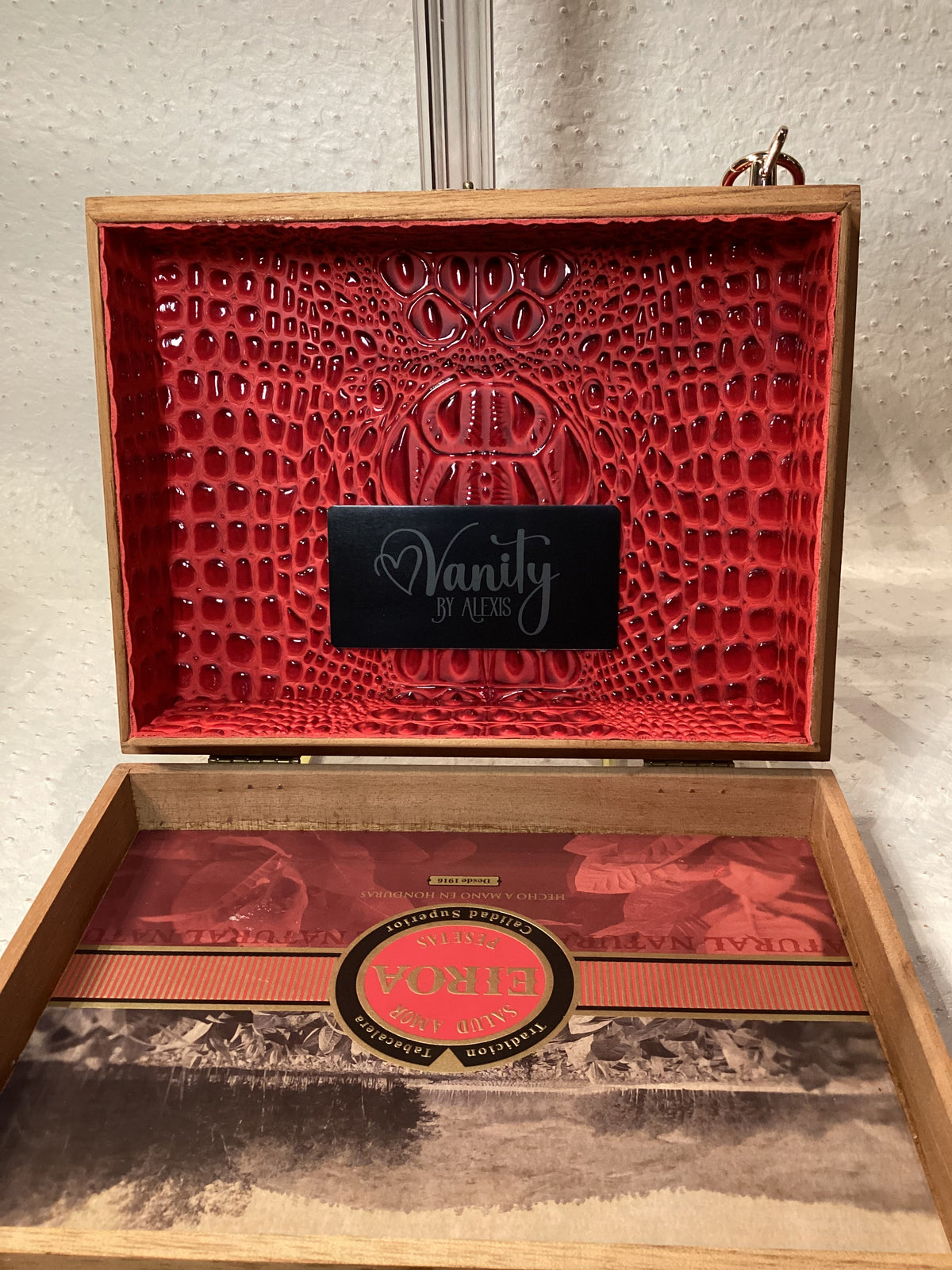 Eiroa Crimson Cigar Box Handbag