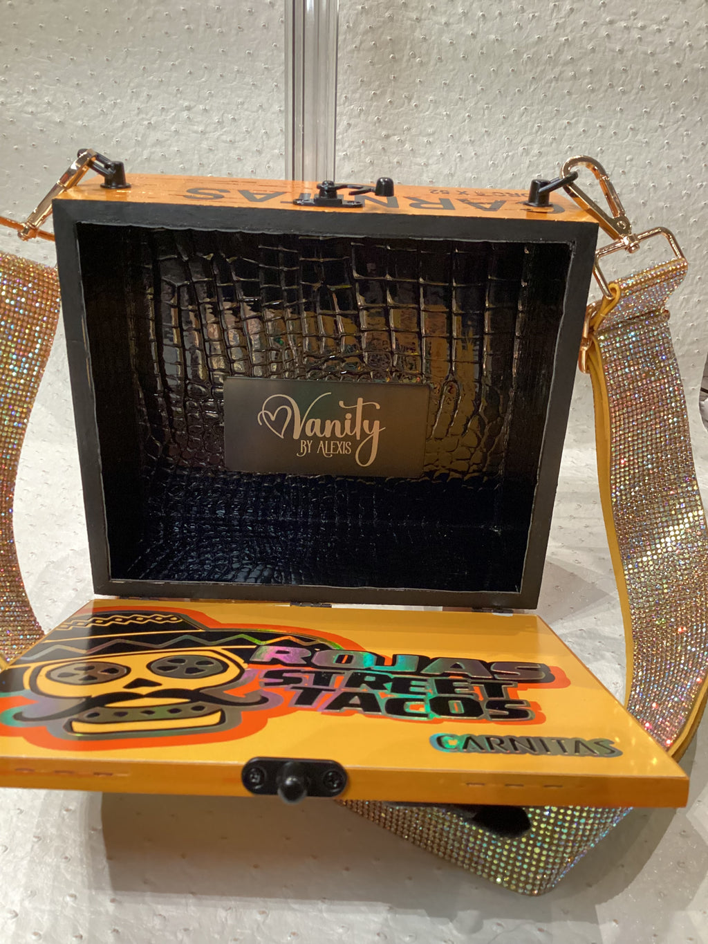 Rojas Amber Cigar Box Handbag