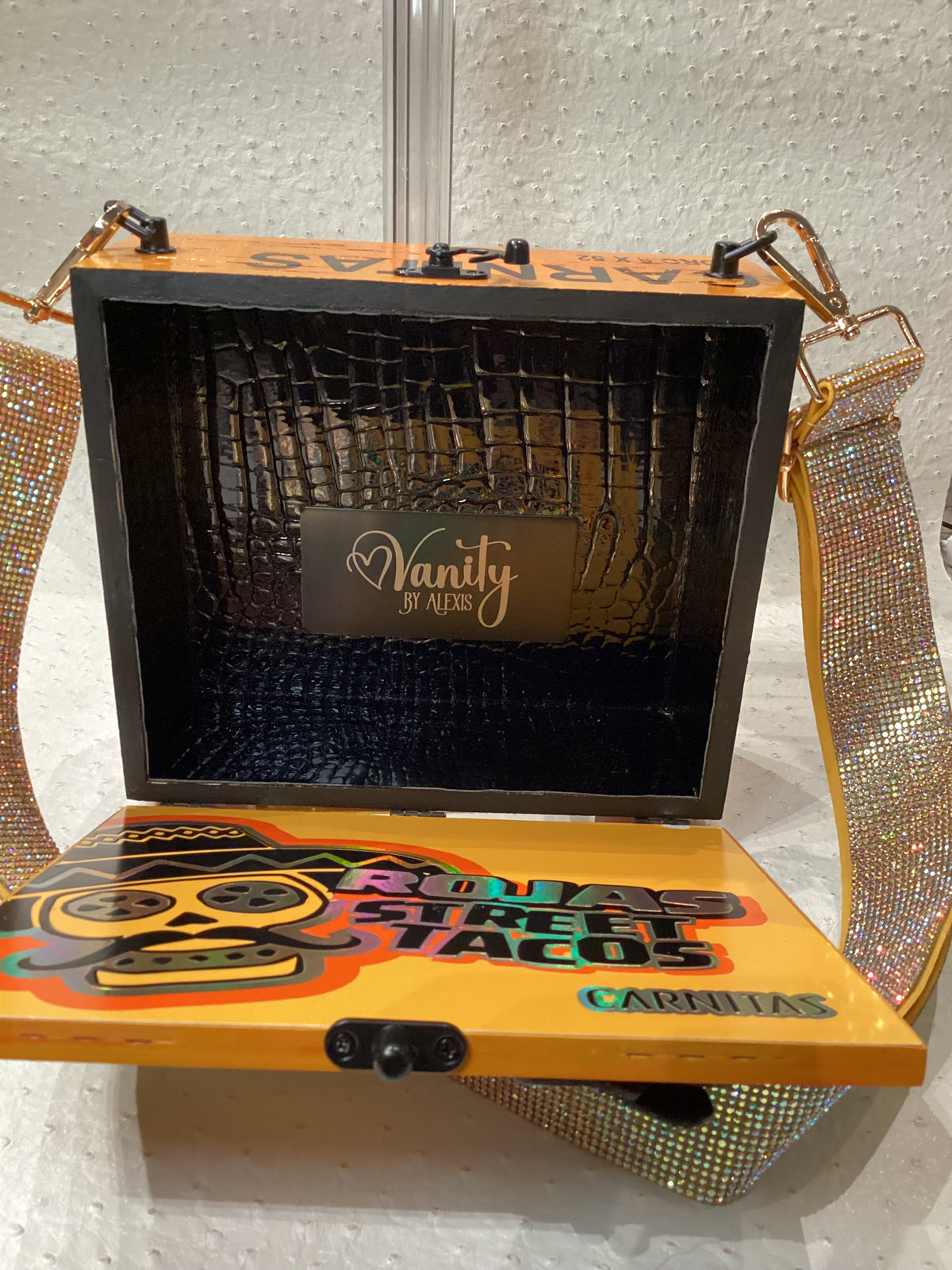 Rojas Amber Cigar Box Handbag