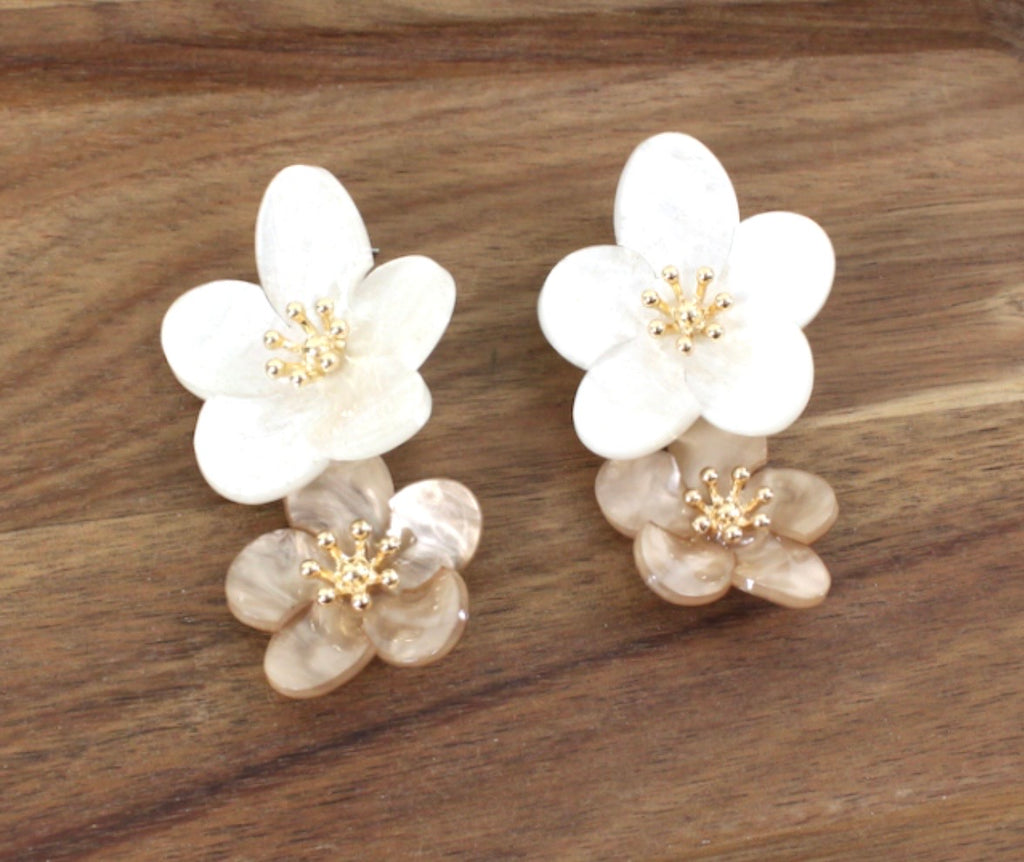 Champagne Floral Acrylic Set