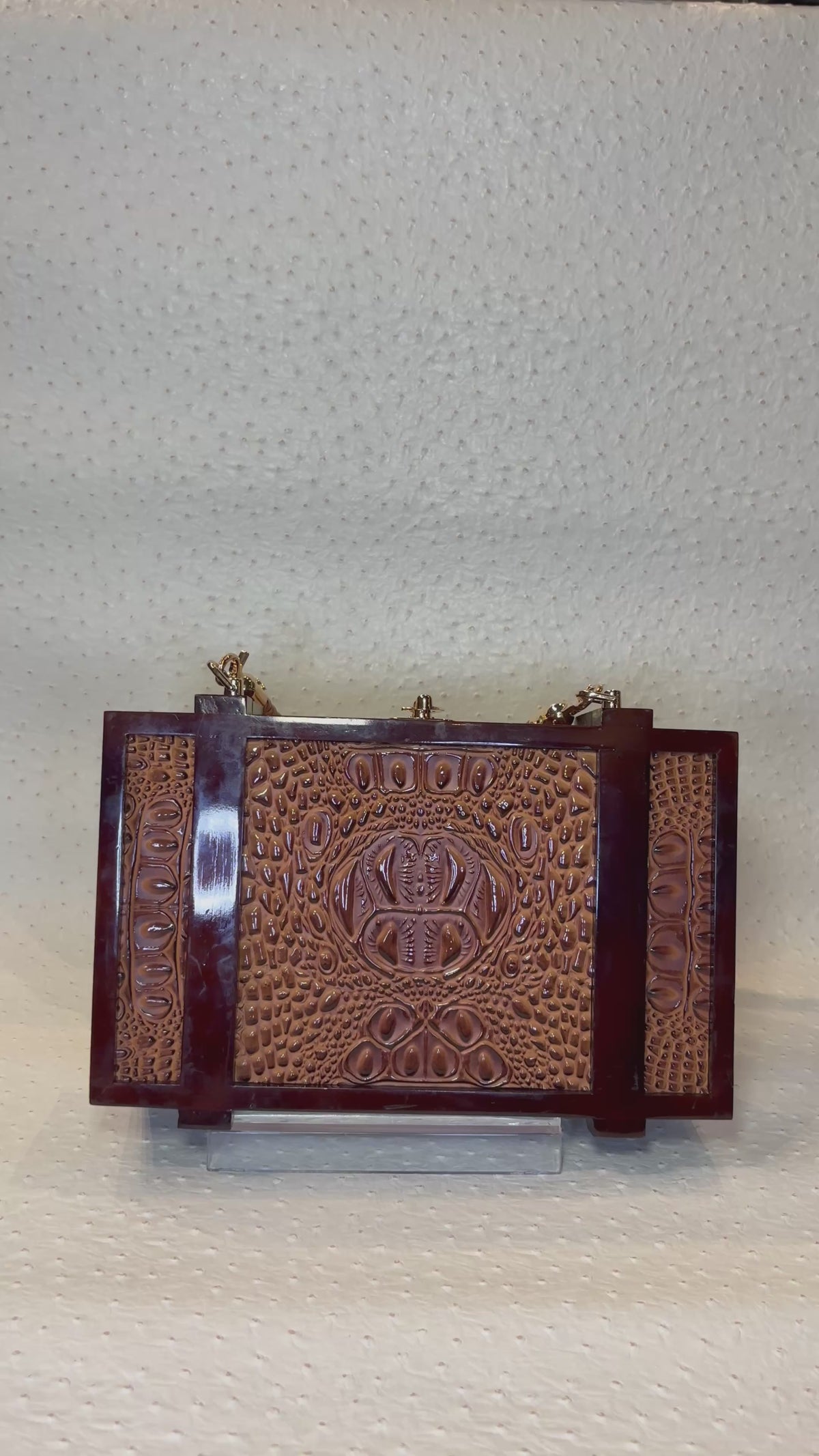 Gurhka Peanut Butter Cherrywood Cigar Box Handbag