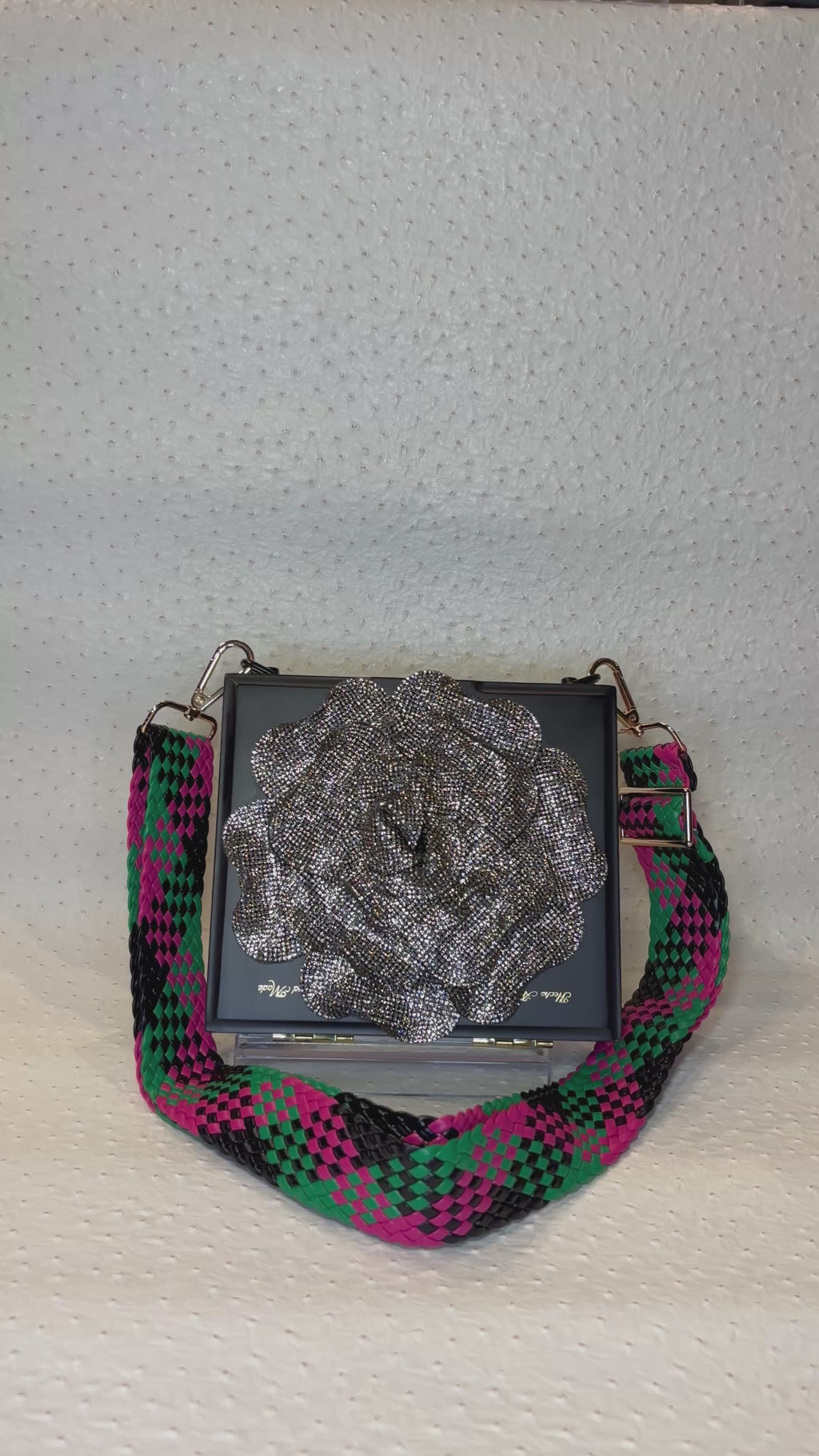 LaGalera Pink and Green Cigar Box Handbag