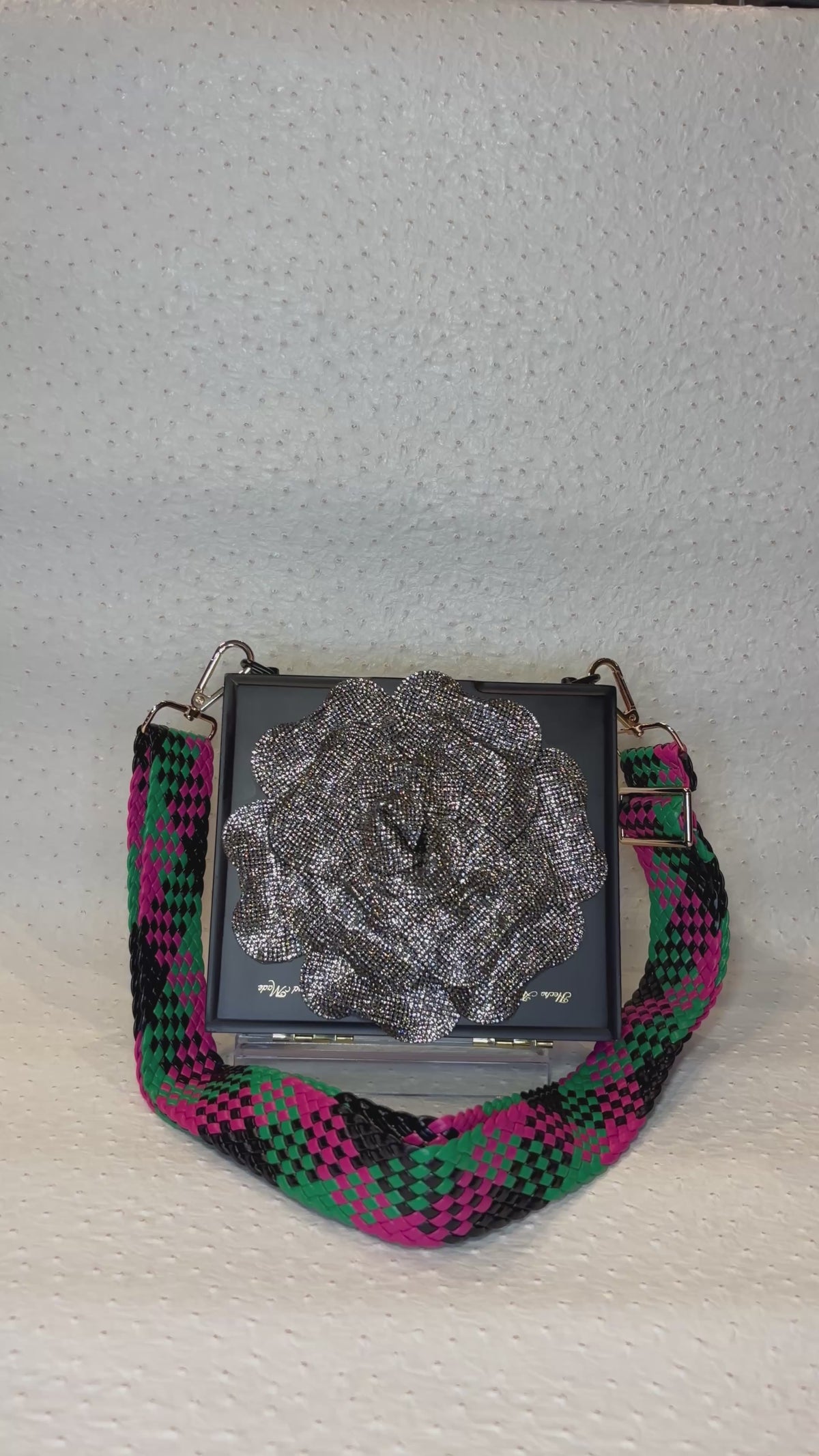 LaGalera Pink and Green Cigar Box Handbag