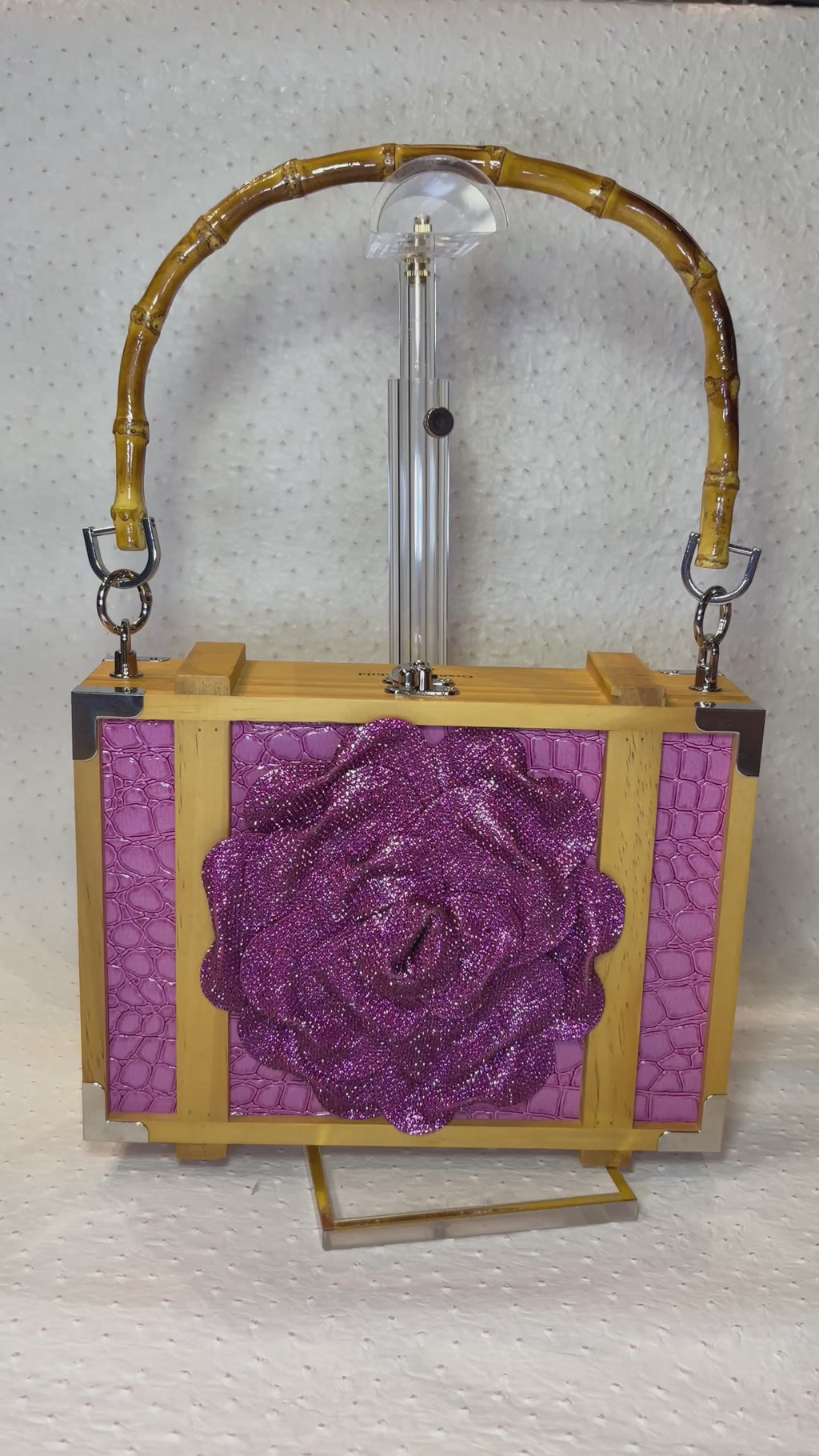 Gurhka Fuchsia Birch Cigar Box Handbag