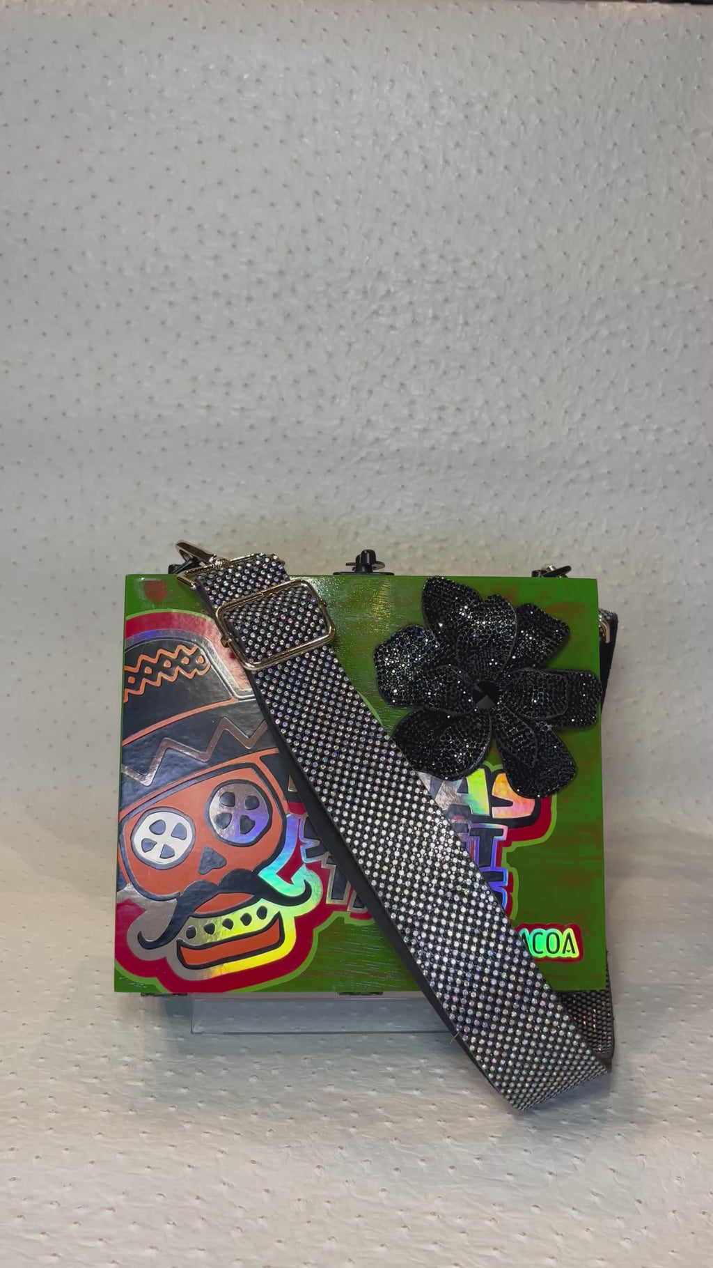 Rojas Green Cigar Box Handbag