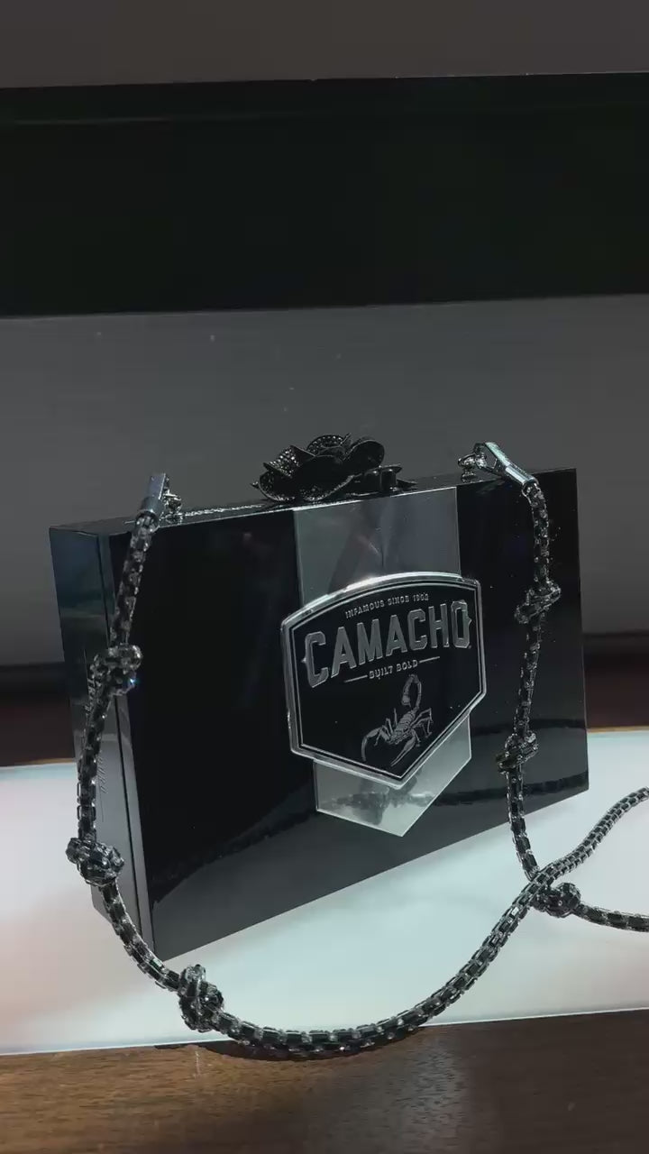 Camacho Black/Silver Cigar Box Handbag