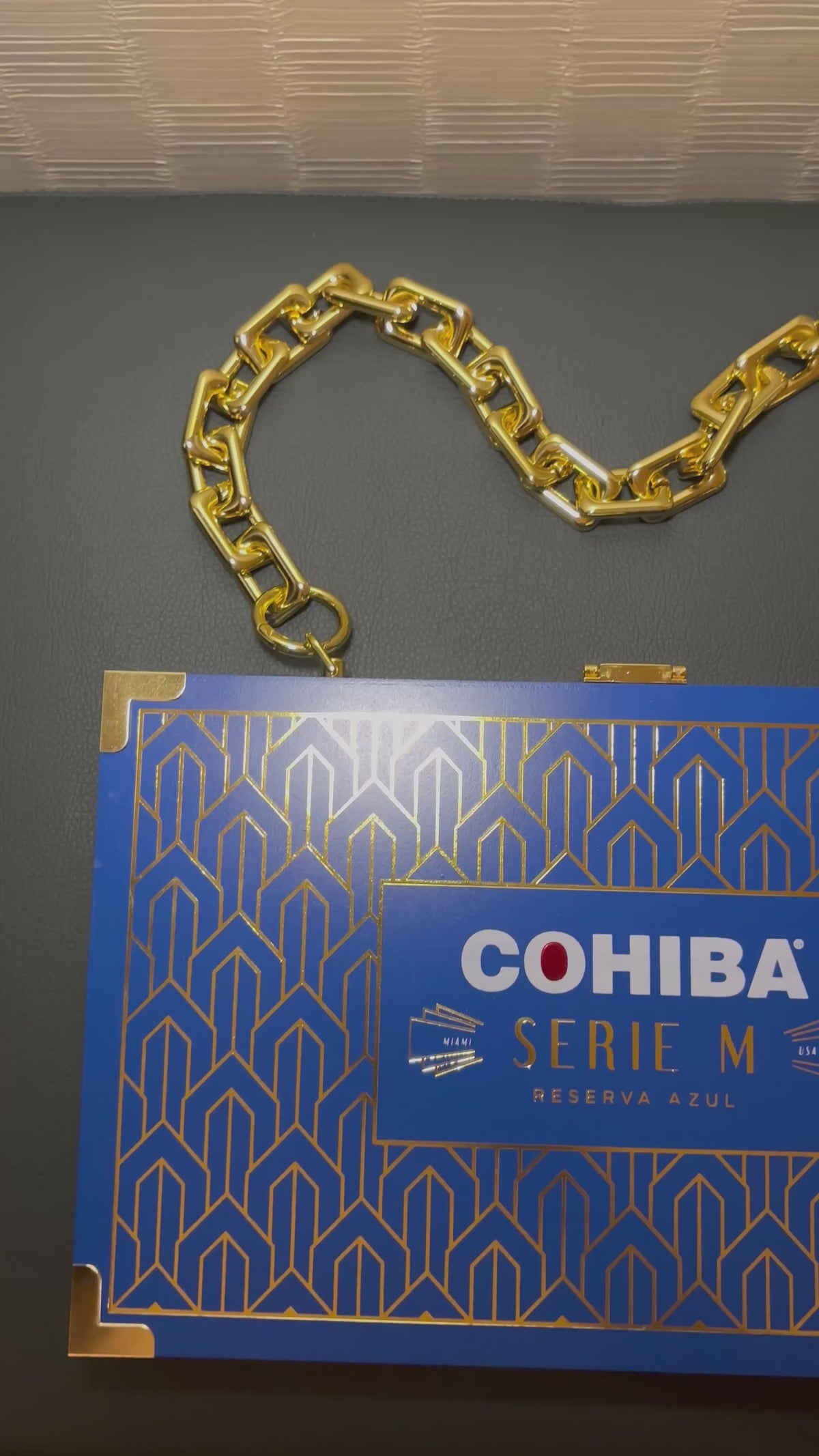 Blue Cohiba Cigar Box Handbag